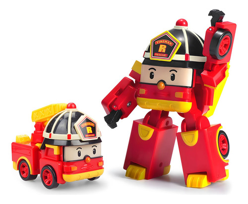Robot Transformable Robocar Poli Roy Camión De Bomberos 10 C