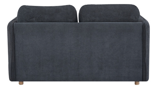 Sofácama Futón Sillón Reclinable Colchonado Matrimonial Eke Color Negro Diseño De La Tela Lisa