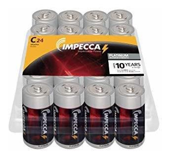 Impecca C Batteries, All-purpose Alkaline Batteries (24-pack