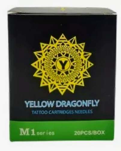 Caja Cartucho Tattoo Yellow Dragonfly X 20 Un 1211m1(0,35mm)