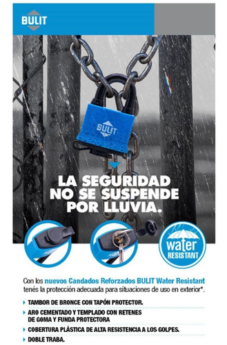 Candado Bulit Doble Traba Resistente Al Agua - Intemperie 40