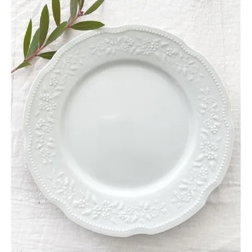 Platos playos de porcelana verbano sale