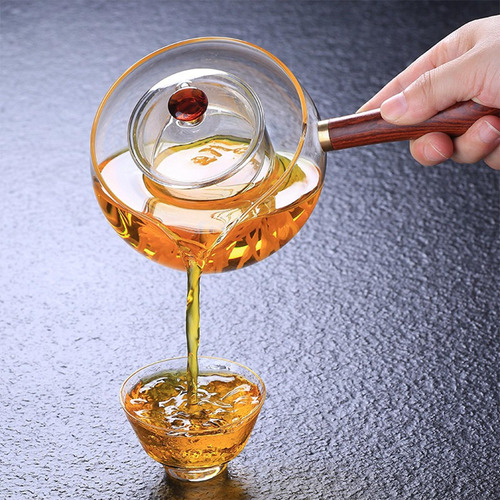 Tetera Giratoria De Vidrio Para Tetera Con Infusor, Tetera