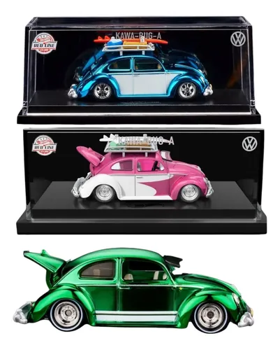 03 Hot Wheels Rlc Kawa-bug-a Azul Rosa Verde Volkswage Fusca