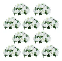 Comprar Ramo De Flores Falsas Nuptio, 10 Unidades Con 15 Cabezas De 
