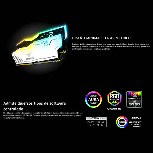 Teamgroup T-force Delta Rgb Ddr4 16 Gb (2 X 8 Gb) 3200 Mhz