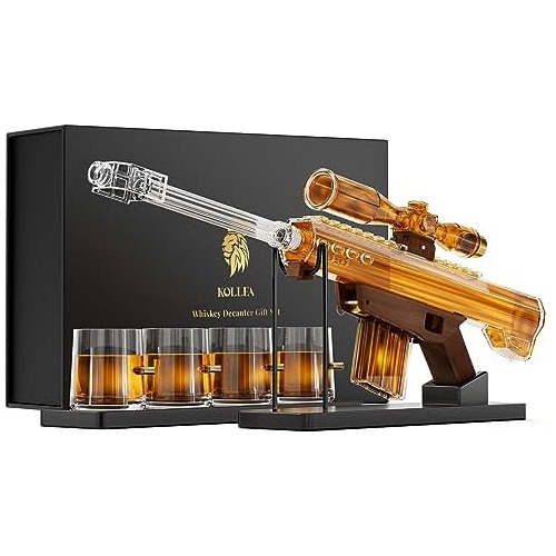 Gifts For Men Dad,  22 Oz Whiskey Decanter Set And 4 Gl...