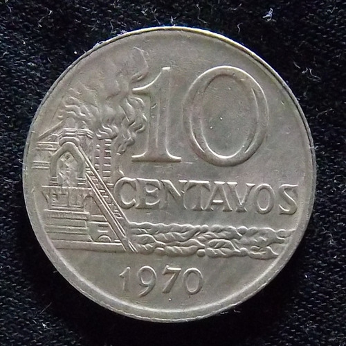 Brasil 10 Centavos 1970 Excelente Km 578.2