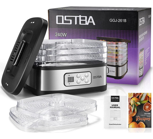 Deshidratadora De Alimentos Ostba 5 Bandejas 240w Led