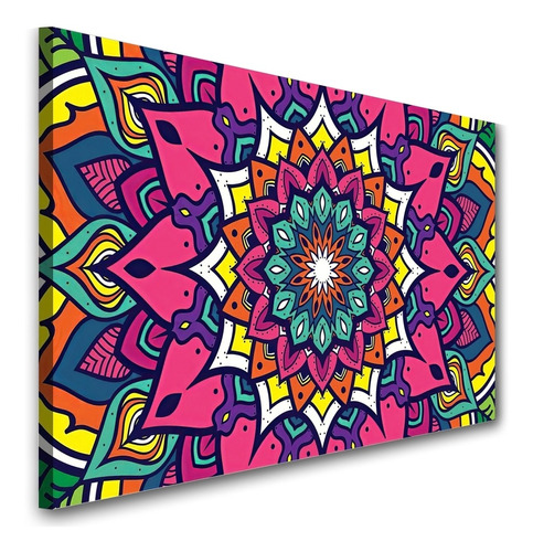 Quadro Decorativo Mandalas Colorida