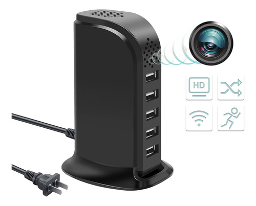 Cámara Oculta Wifi Usb Charger Spy Camera De 5 Puertos Cámar