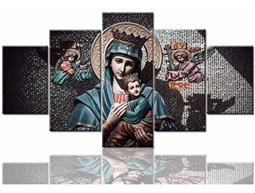 Tumovo Religioso Mural Arte Para Sala De Estar Virgen P8k8j