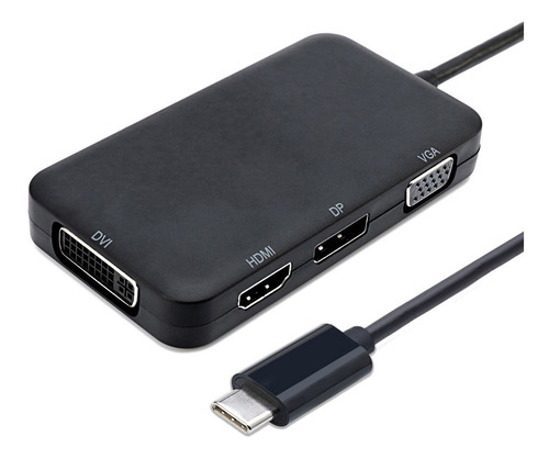 Adaptador De Video Usb C 3.1 Salida Multiple Hdmi Vga Dvi Dp