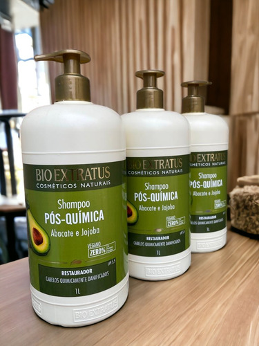 Kit 3 Shampoo Tratamento Restaurador Pós Quimica 1 L K7859