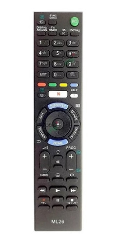 Control Remoto Para Sony Bravia Netflix Smart Tv Led Ml-26