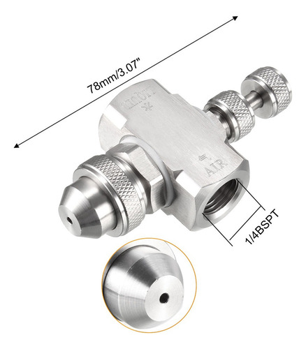 ** Bico Atomizador De Ar De Baixa Pressão 1/4bspt 78 Mm