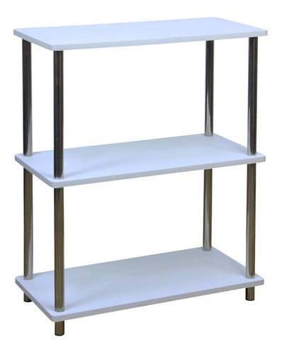 Anaquel Estante Multiusos Madera Con Acero Inoxidable Blanco Ellegance Houseware SS34373