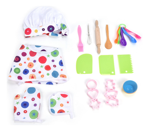 26 Pcs Children Chef Set Lavable Safe Kids Chef Juego De