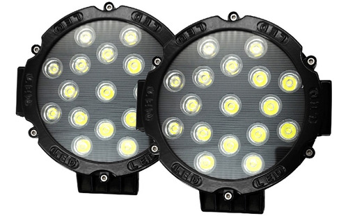 X2 Foco Redondo Led Hull 36v51w16 Cm Diámetro 17leds