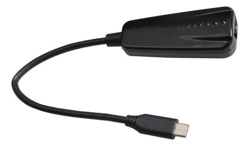 Adaptador De Rede Usb Type-c X Rj45 Fast Ethernet 10/100 Cor Preto