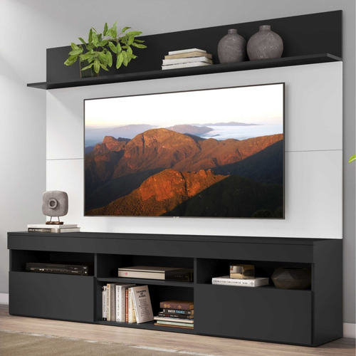 Imagen 4 de 6 de Centro De Entretenimiento Para Tv Con Panel De 65¨ Ngr-bl