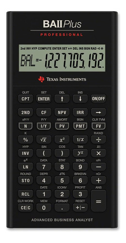 Calculadora Financiera Texas Inst, Ba 2 Plus Professional