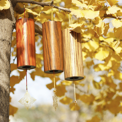 Chakra Chimes, Campanillas De Viento De Bambú Natural, Acord