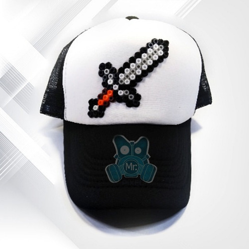 Gorra Espada Minecraft Pixel Art 3d Retro 8 Bits Hama Beads