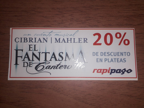 Antiguo Voucher Cibrian Mahler Teatro Lola Membrives 