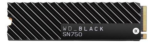 Disco sólido interno Western Digital WD Black SN750 WDS200T3XHC 2TB preto