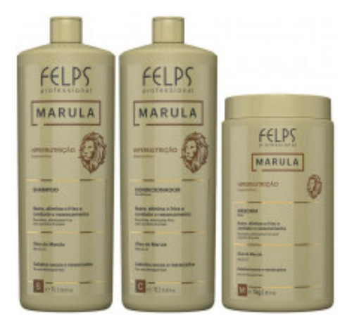 Kit Felps Marula Shampoo E Condicionador L + Mascara 1kg
