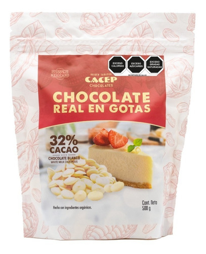 Imagen 1 de 8 de Cacep Repostería | Gotas De Chocolate Blanco | 500g