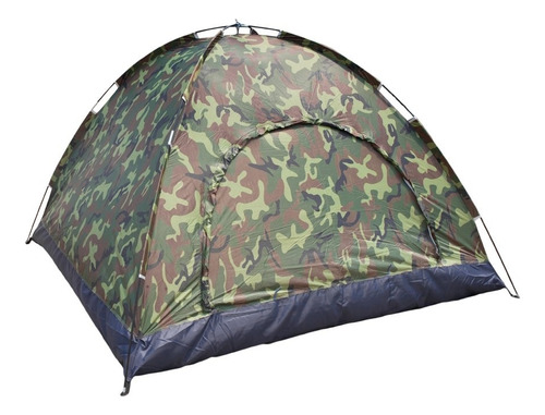 Barraca 6 Pessoas Acampamento Camping Camuflada - Resistente Cor Verde - Camuflada
