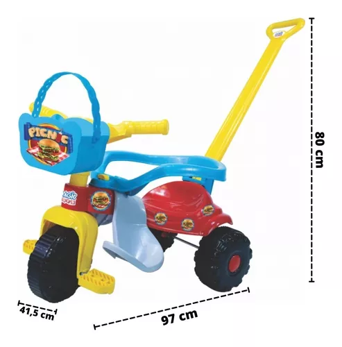 Triciclo Velotrol Infantil Bebe Motoca Menina