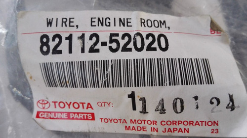 Imagen 2 de 2 de Cable De Motor Toyota Yaris 2006 Al 2009 Original