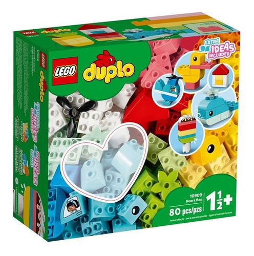 Imagen 1 de 3 de Bloques para armar Lego Duplo Heart box 80 piezas  en  caja