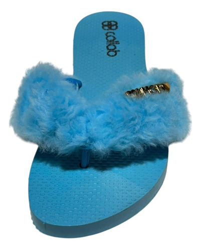 Chinelo Coloridos Rasteirinha Pelúcia