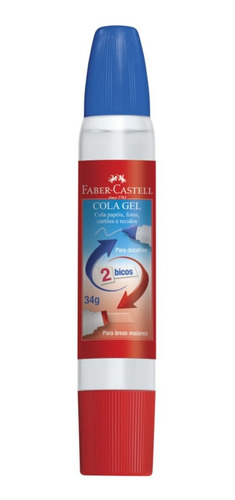 Cola Gel Faber Castell 2 Bicos Escola Artes Transparente Kit