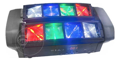 Kit 6 Mini Moving Spider Beam 8 Leds Osram Rgbw 5w Strobo