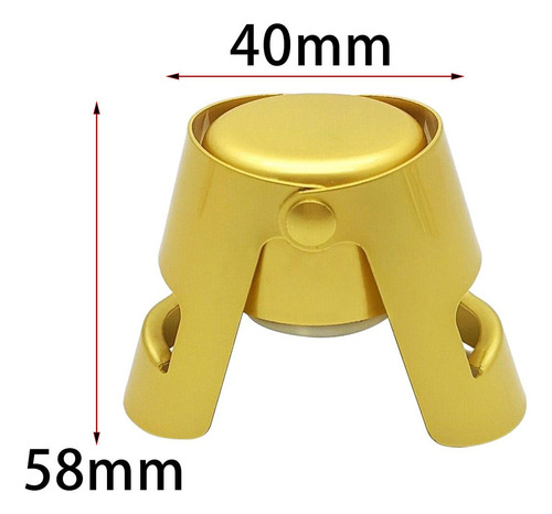 Tapón De Botella De Champán De Acero Inoxidable Oro