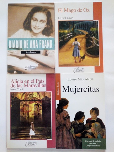 Paquete Ana Frank / Mago Oz / Mujercitas / Alicia Maravillas