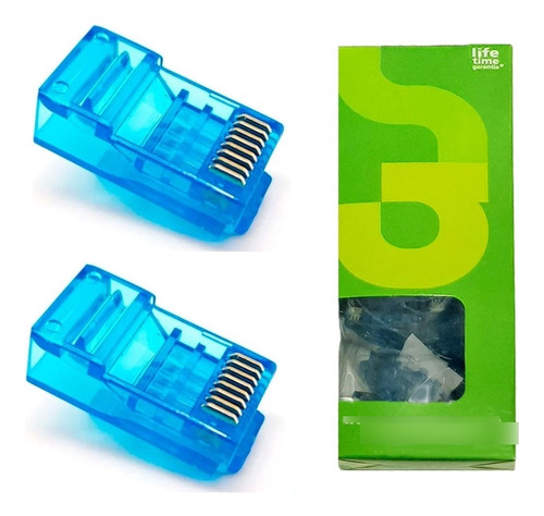 Conector Rj45 Gts Network Azul Caixa Com 1000 Unidades