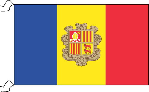 Bandera De Andorra Estampada De 150 X 90 Cm