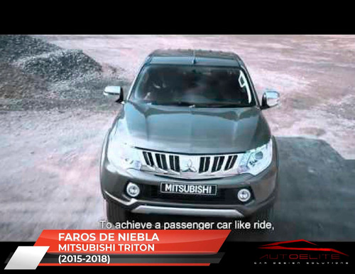 Imagen 5 de 10 de Kit Faros Niebla Mitsubishi L200 2016 2017 2018 2019 Biseles