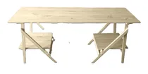 Comprar Mesa Con Caballetes En Pino 50 X 120 