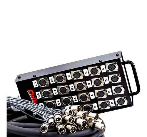 Medusa 20 Vias Montada Conectores Xlr Cirilo - 5 Metros