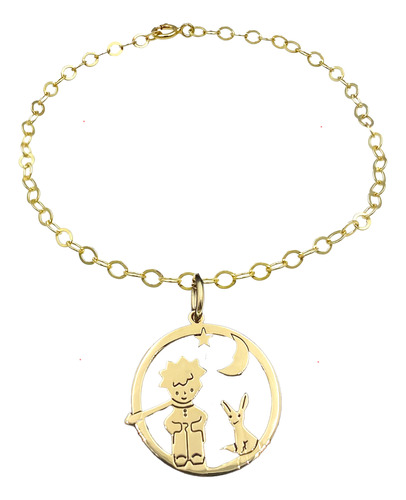 Pulsera Principito Calado Baño Oro 24k Plata 925 Envio