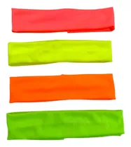 Comprar 4 Vinchas Elástica De Tela Fluo Cotillón Para Fiesta Fluo Varios Colores Fluo