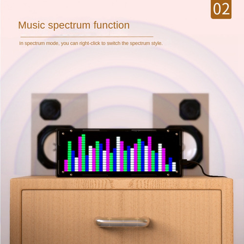 Kit De Bricolage Com Display Led Music Spectrum Display, Ver