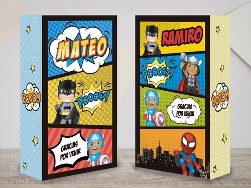 Imagen 7 de 7 de 10 Bolsita Sorpresita Papel Foto Brillo Superhéroes Avengers